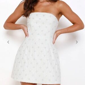 Hello Molly Strapless White Dress